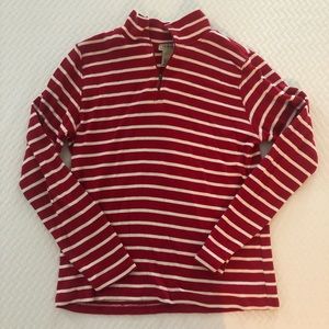 L.L. Bean Striped Quarter Zip